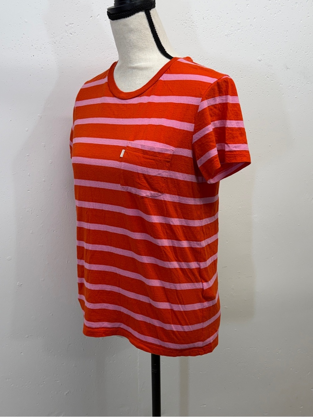 Levi's Red and Pink Striped Short Sleeve Tee - Picture 5 of 11